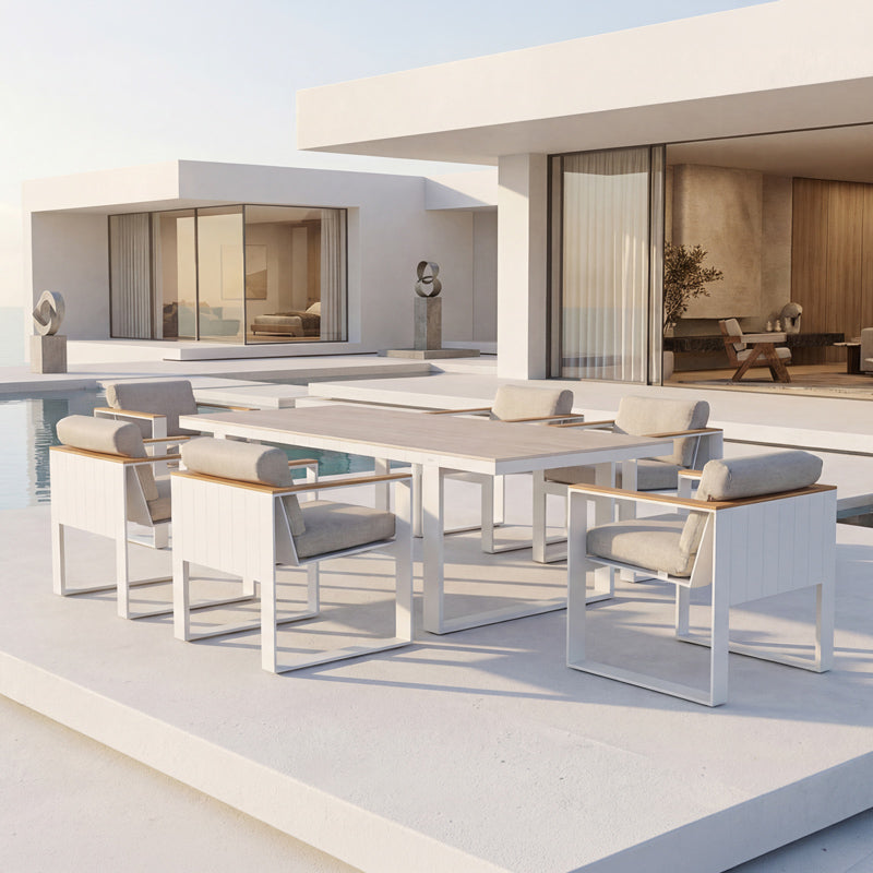 Cambusa 6 Seater Dining Set - 240cm Table