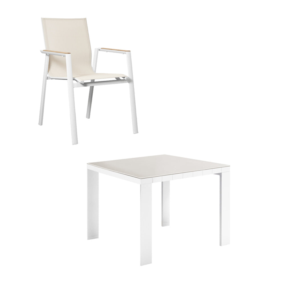 Aspen & Cambusa 4 Seater Dining Set - 100cm Table