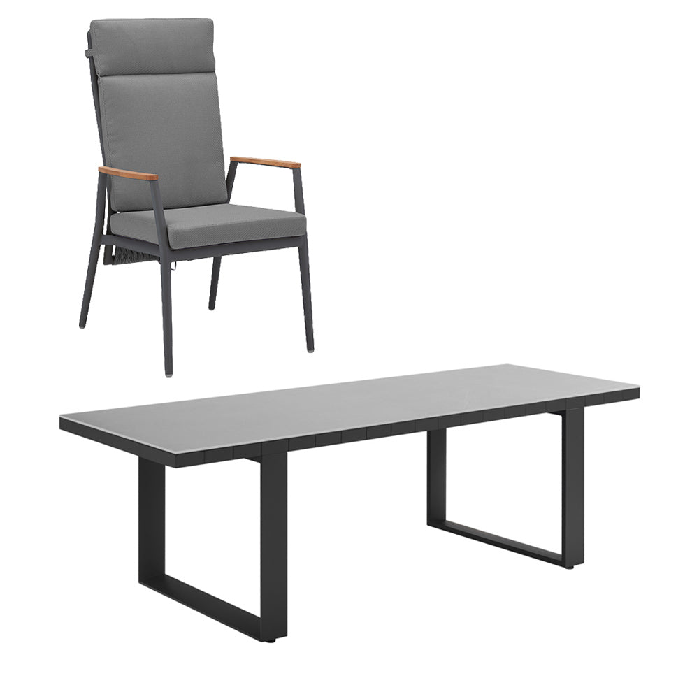 Gravity & Cambusa 6 Seater Dining Set - 240cm Table