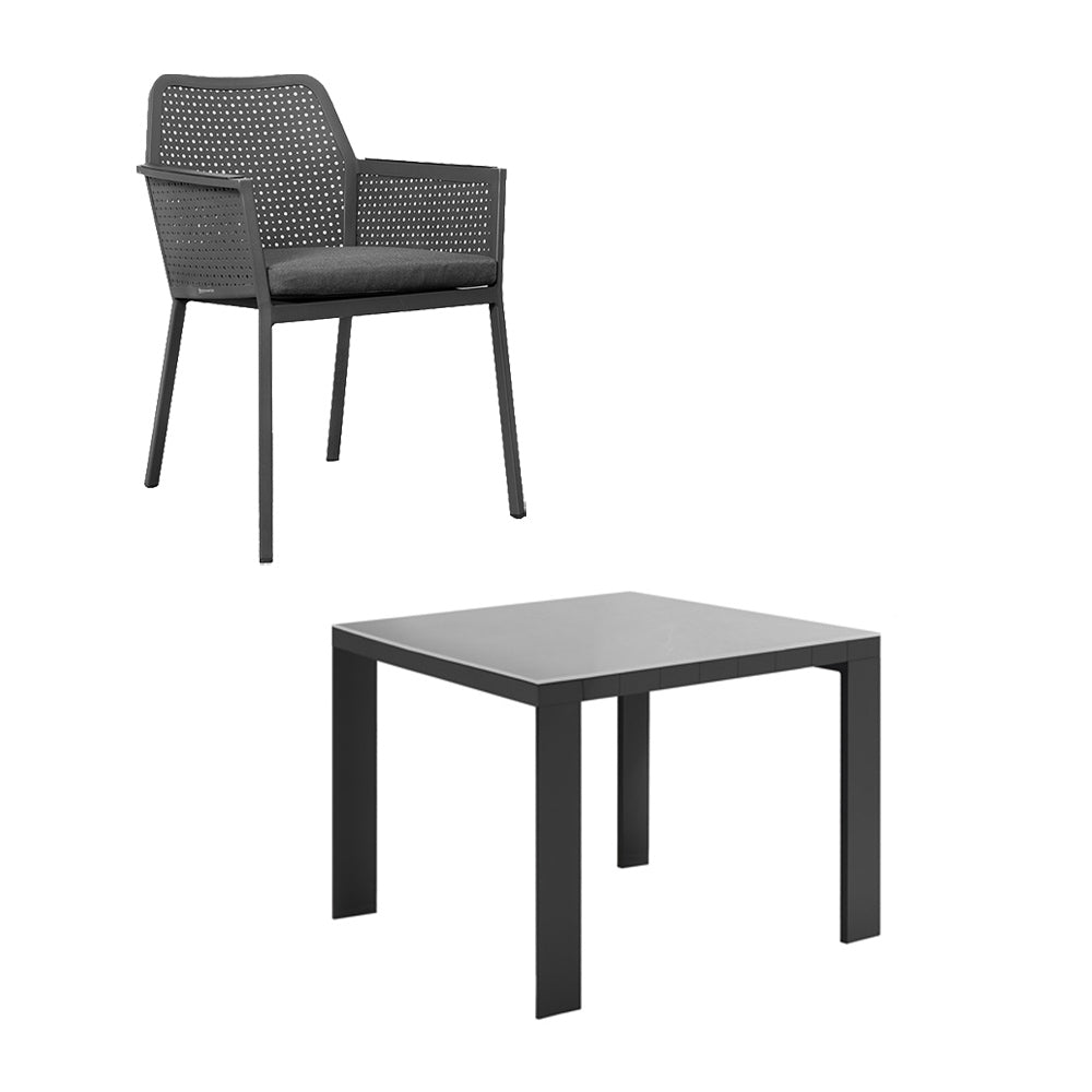 Matrix & Cambusa 4 Seater Dining Set - 100cm Table