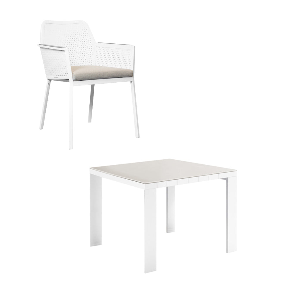 Matrix & Cambusa 4 Seater Dining Set - 100cm Table