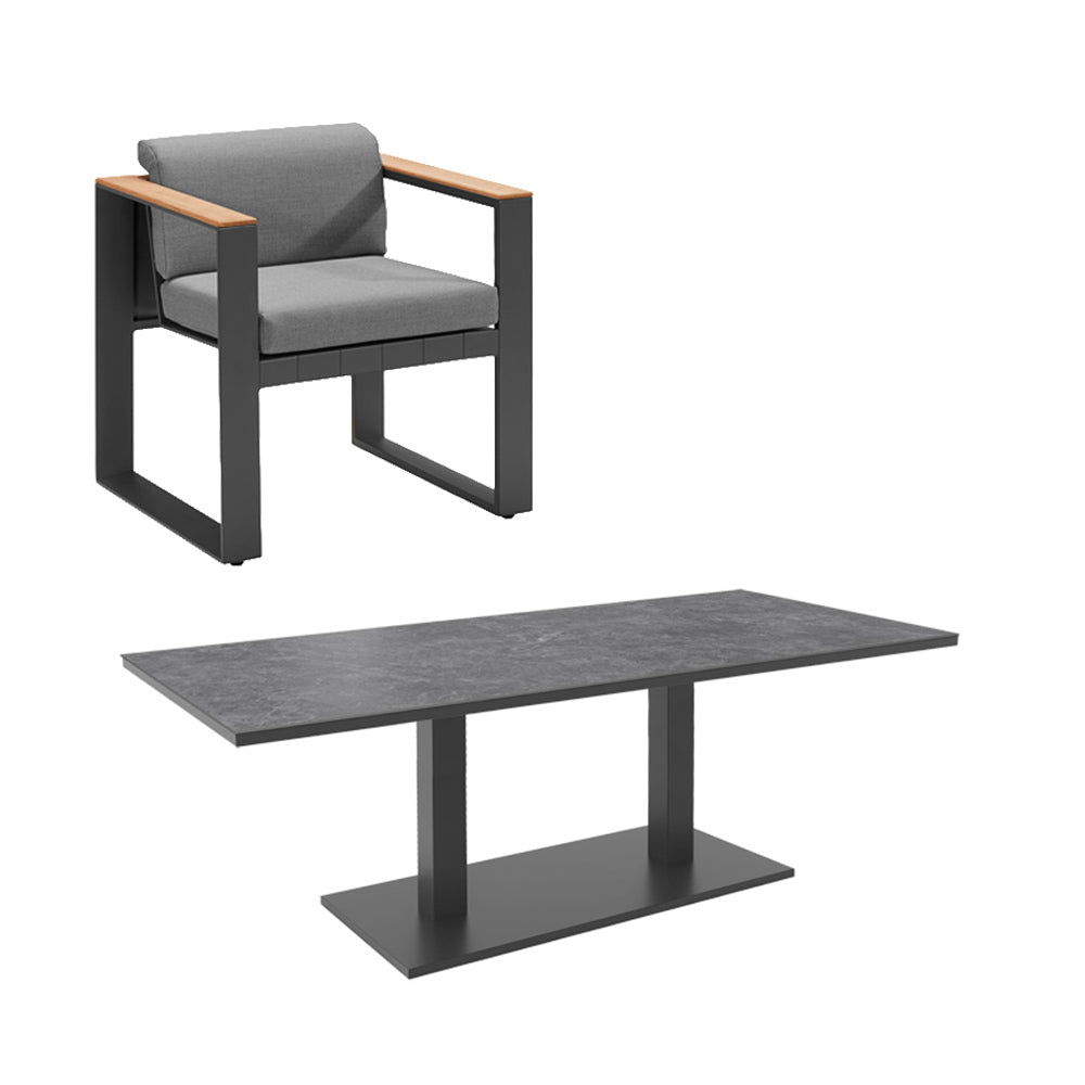 Cambusa & Phoenix 6 Seater Dining Set - 200cm Table