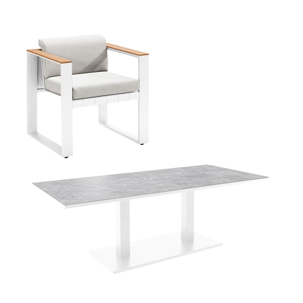 Cambusa & Phoenix 6 Seater Dining Set - 200cm Table