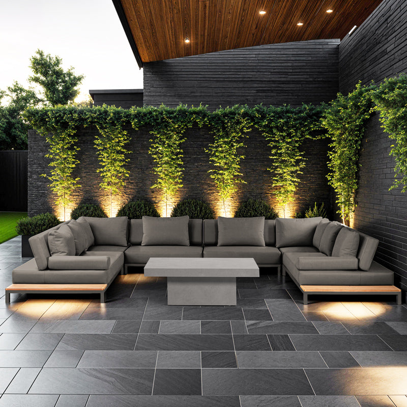 Motion 8 Seater Corner Sofa Set - Charcoal