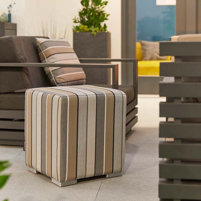 Quilted Pouf - Striped