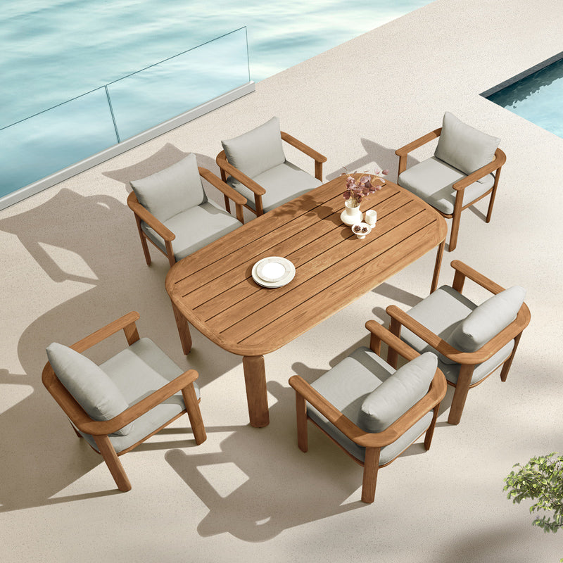Pallisad 6 Seater Dining Set - 185cm Table