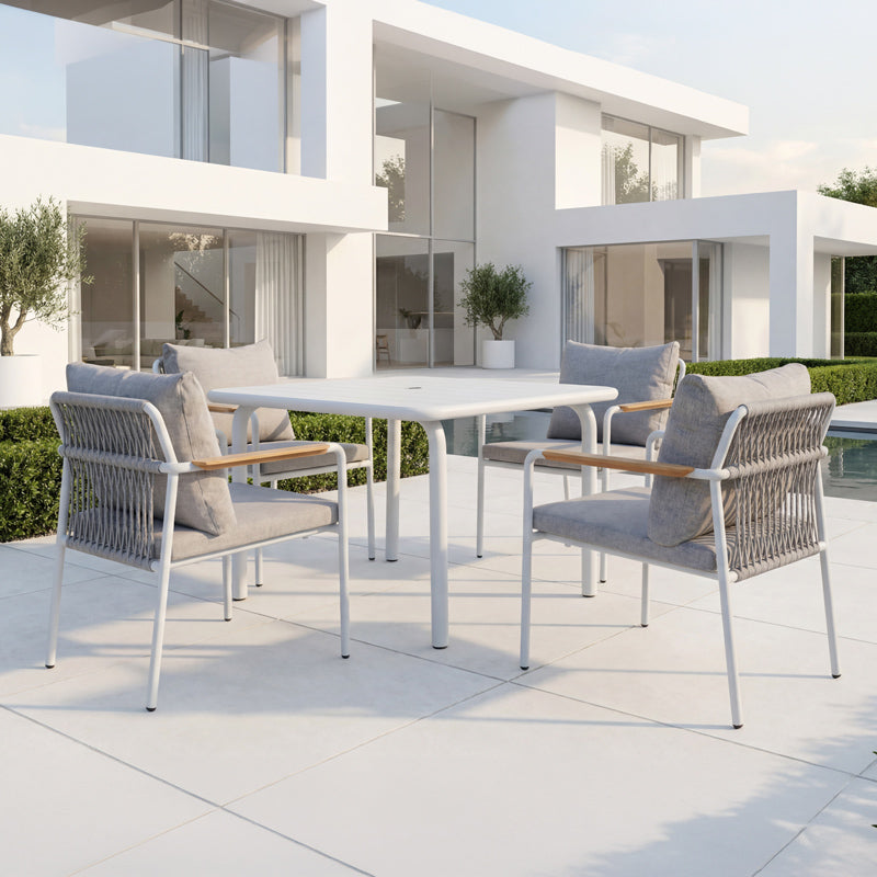 Patio 4 Seater Dining Set - 100cm Table