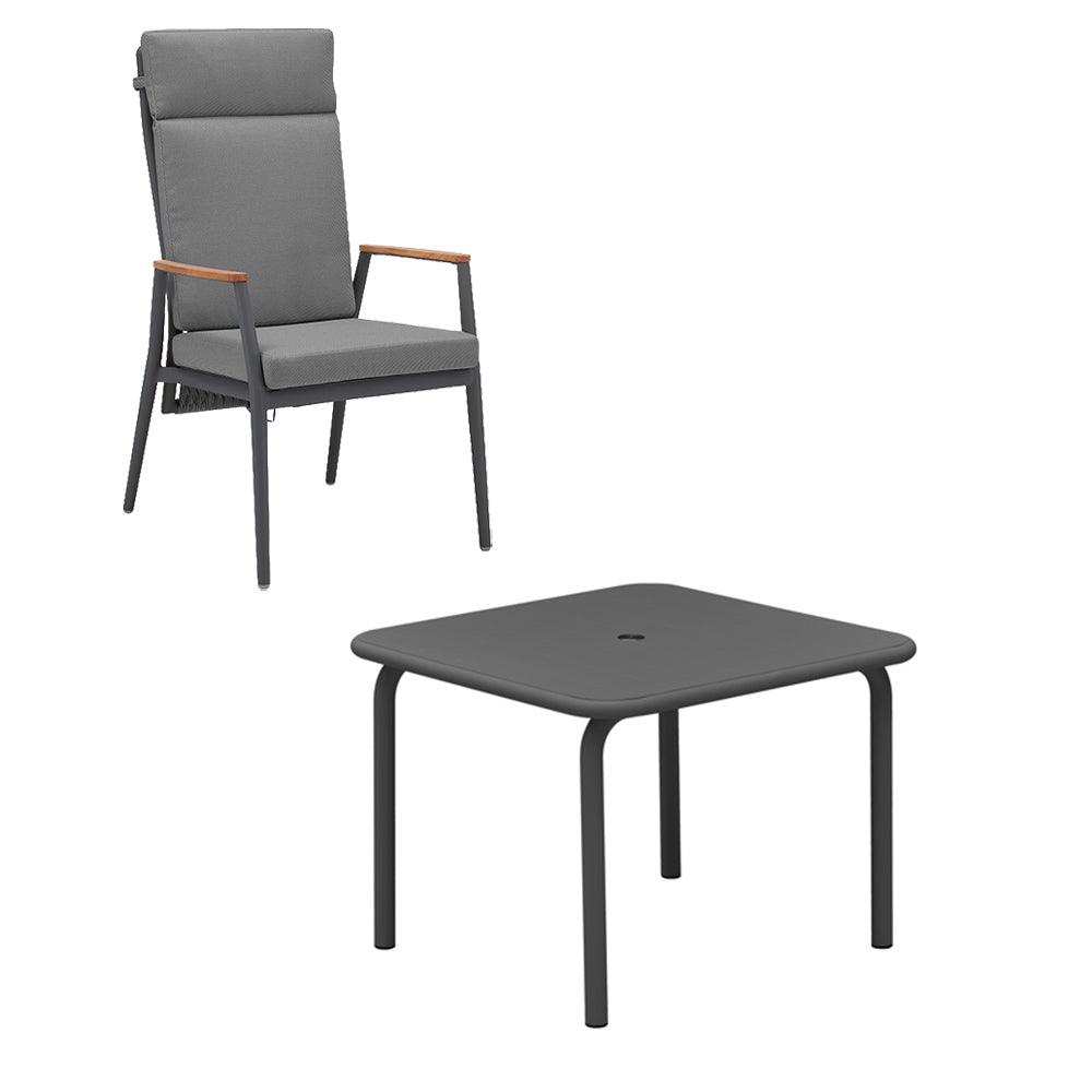 Gravity & Patio 4 Seater Dining Set - 100cm Table