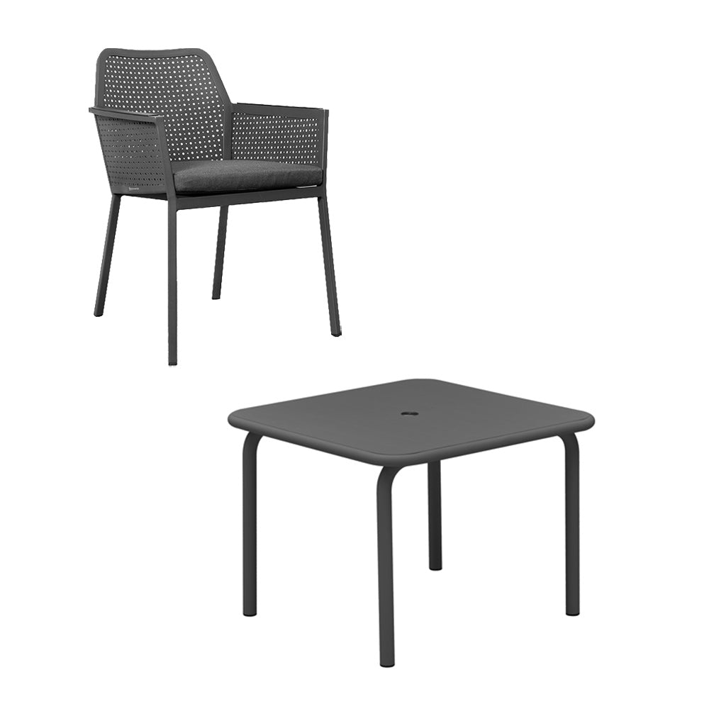 Matrix & Patio 4 Seater Dining Set - 100cm Table