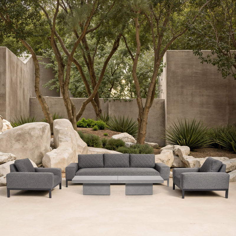Regency 5 Seater Sofa Set - Charcoal